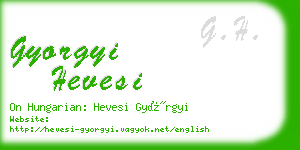 gyorgyi hevesi business card